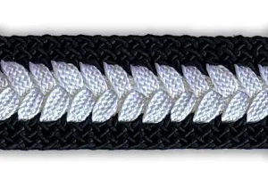 3/4" Black & White Braided Trim (Made in USA)