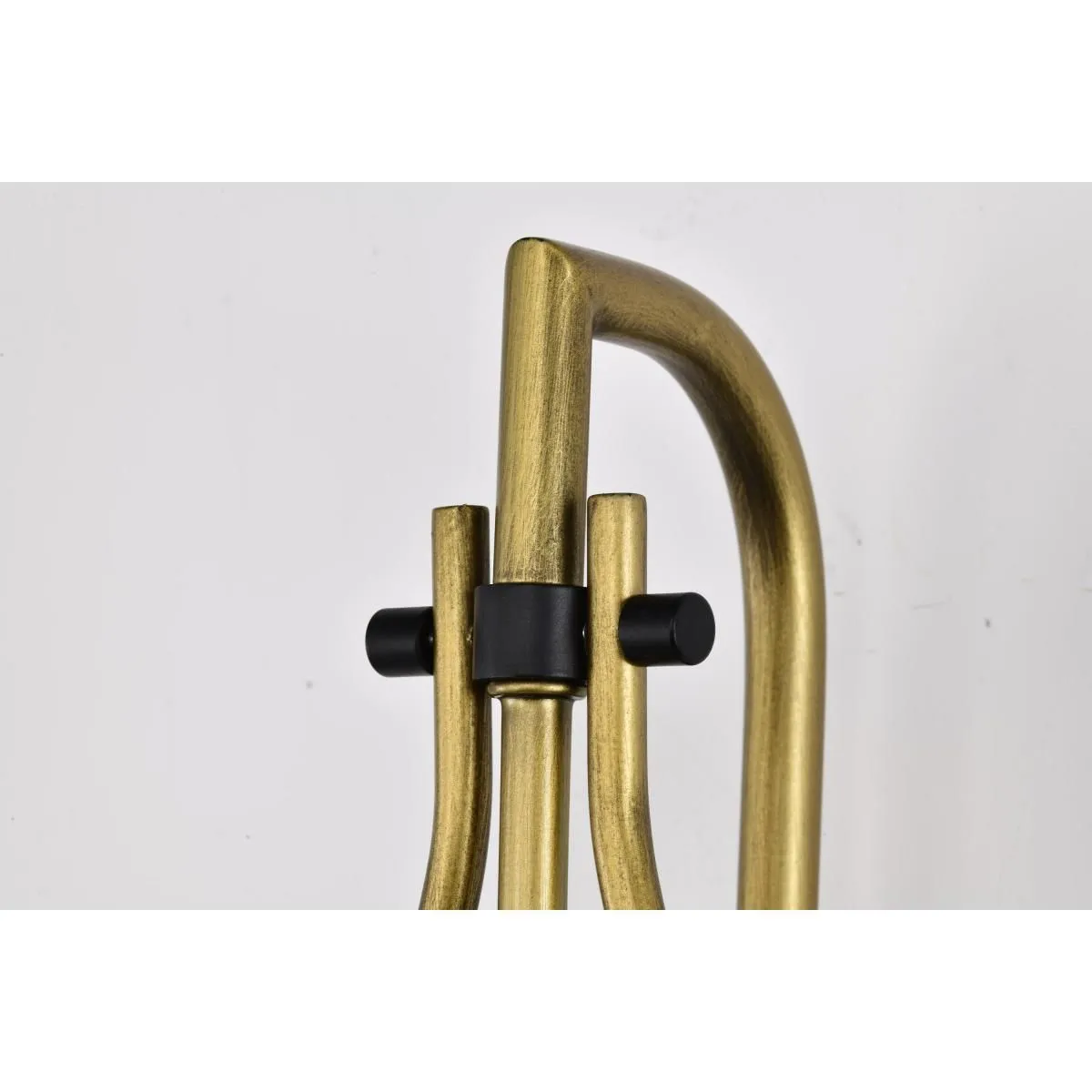 Admiral 15 in. Wall Sconce Matte Black and Natural Brass Finish