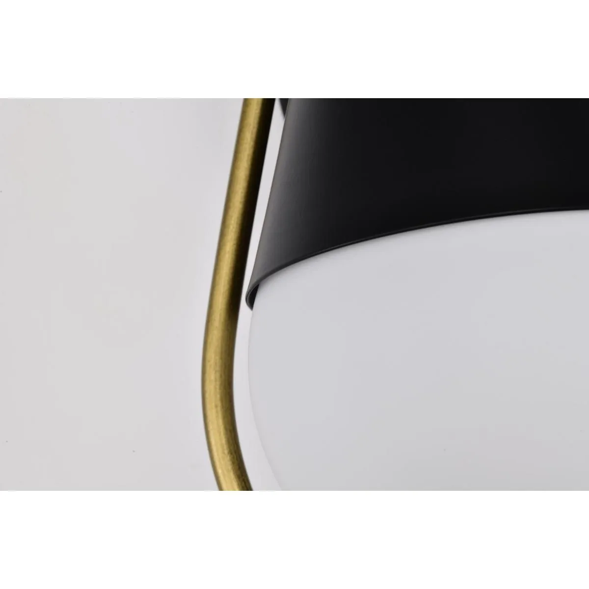 Admiral 15 in. Wall Sconce Matte Black and Natural Brass Finish