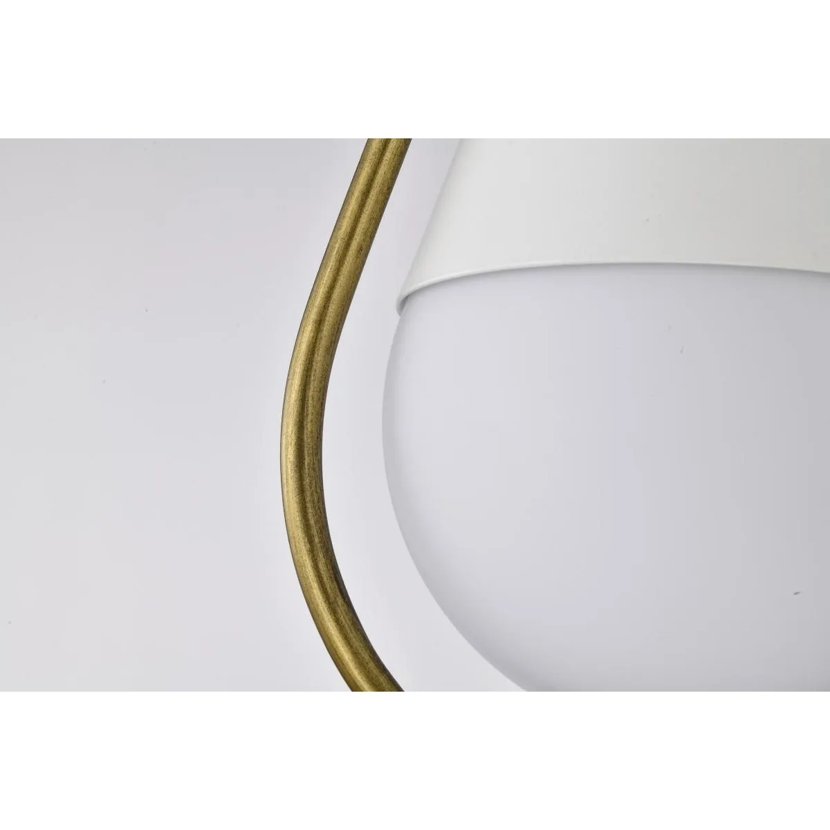 Admiral 7 in. Pendant Light Matte White and Natural Brass Finish