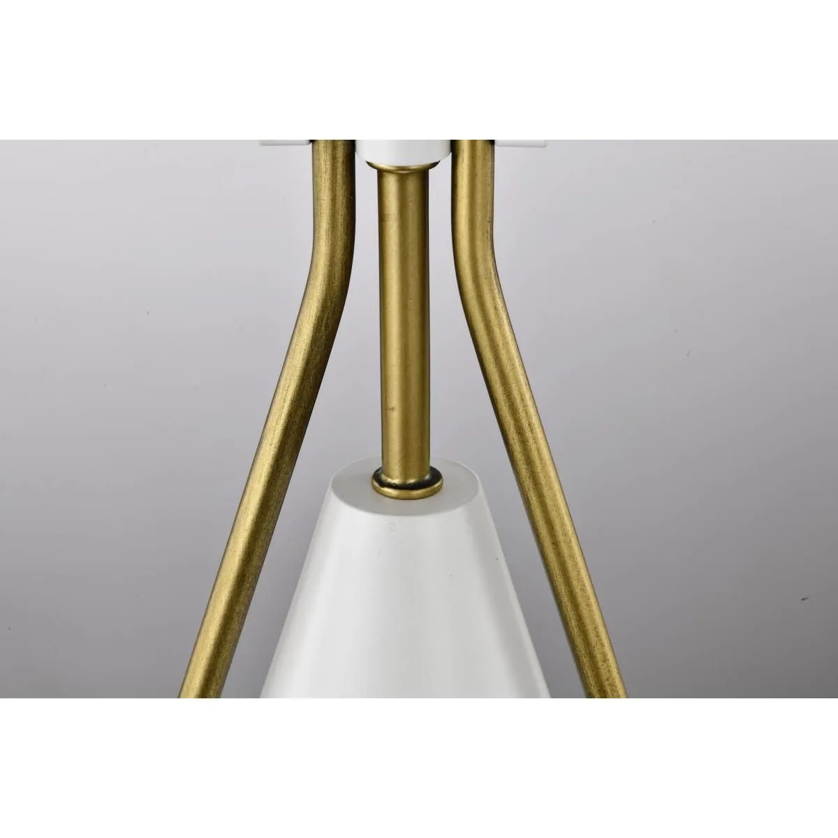 Admiral 7 in. Pendant Light Matte White and Natural Brass Finish