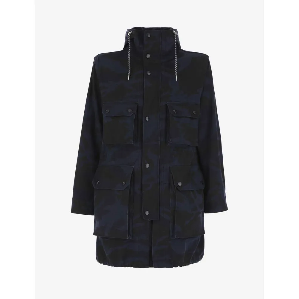 Armani Exchange Blue Cotton Men Jacket