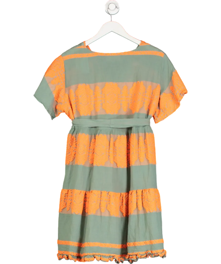 August Resort Wear GreenEmbroidered Dress UK S/M