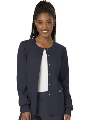 Cherokee Workwear Revolution Women's Snap Front Scrub Jacket | Pewter