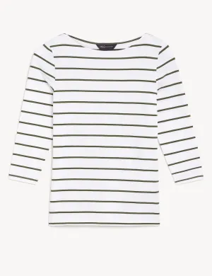 Cotton Rich Striped Slim Fit T-Shirt