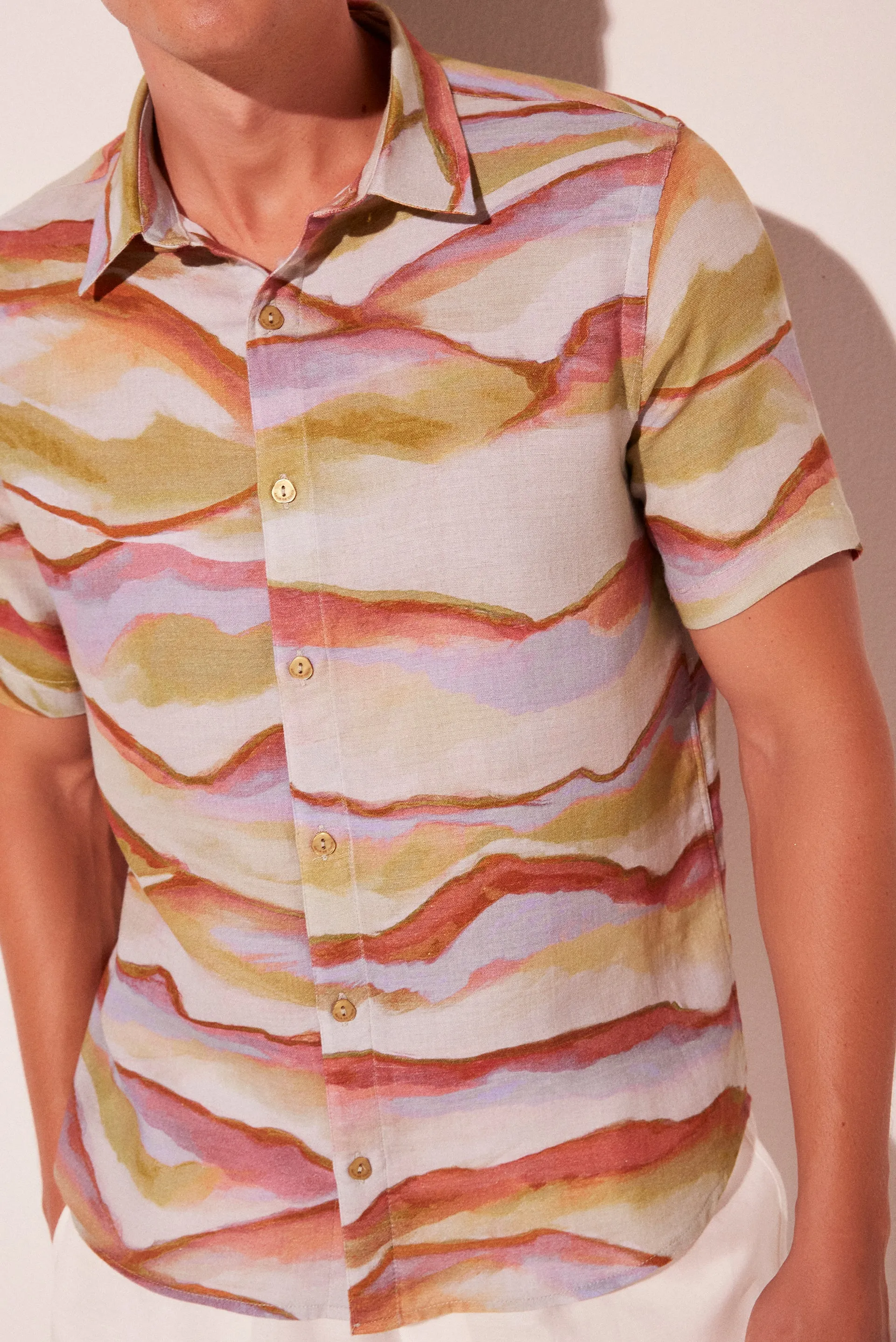 Dunes Detailed Short Sleeve Shirt R784A1985