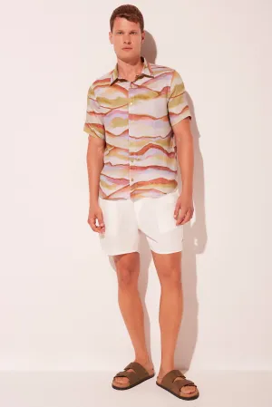 Dunes Detailed Short Sleeve Shirt R784A1985