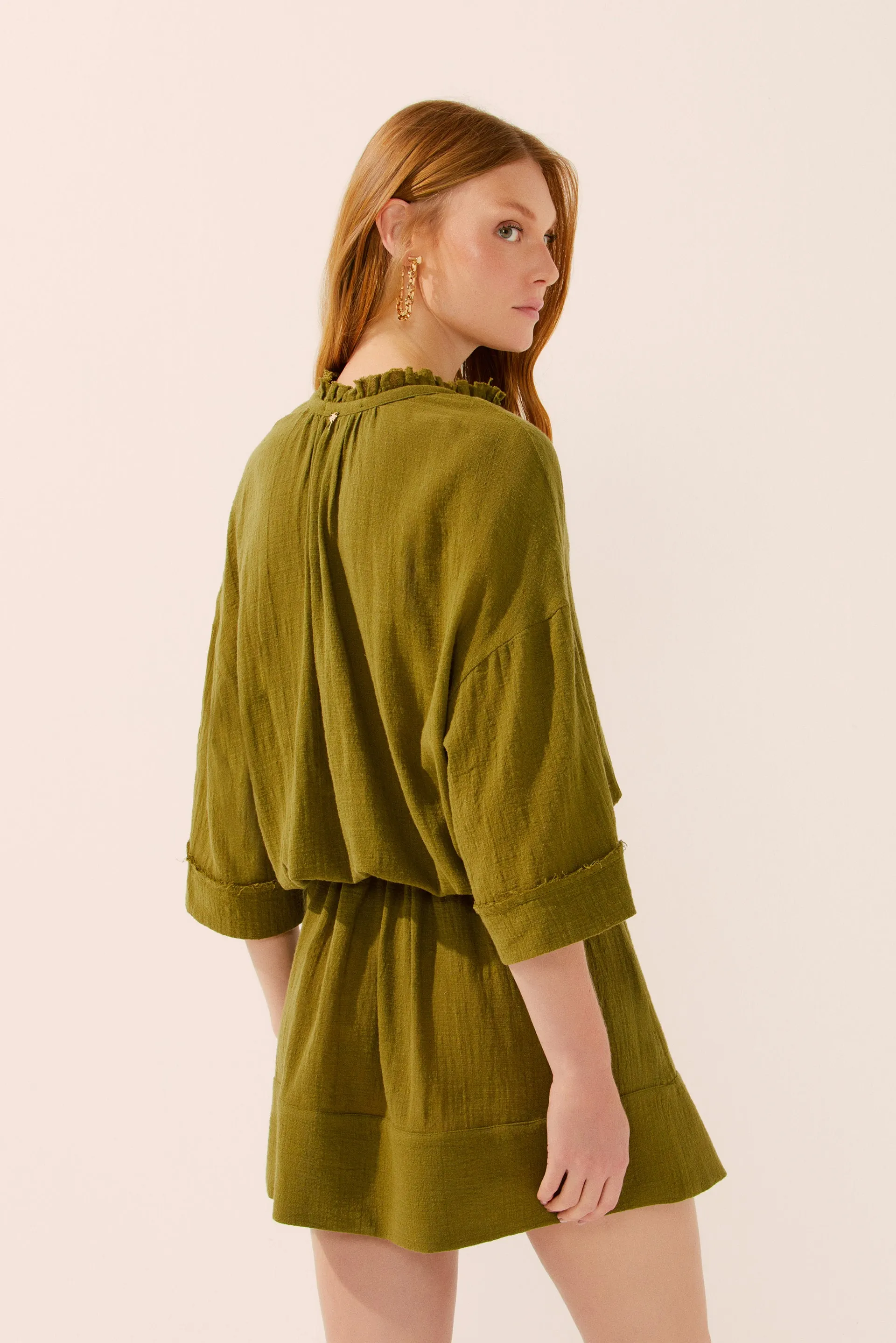 Fresh Foliage Short Dress E4444A1474