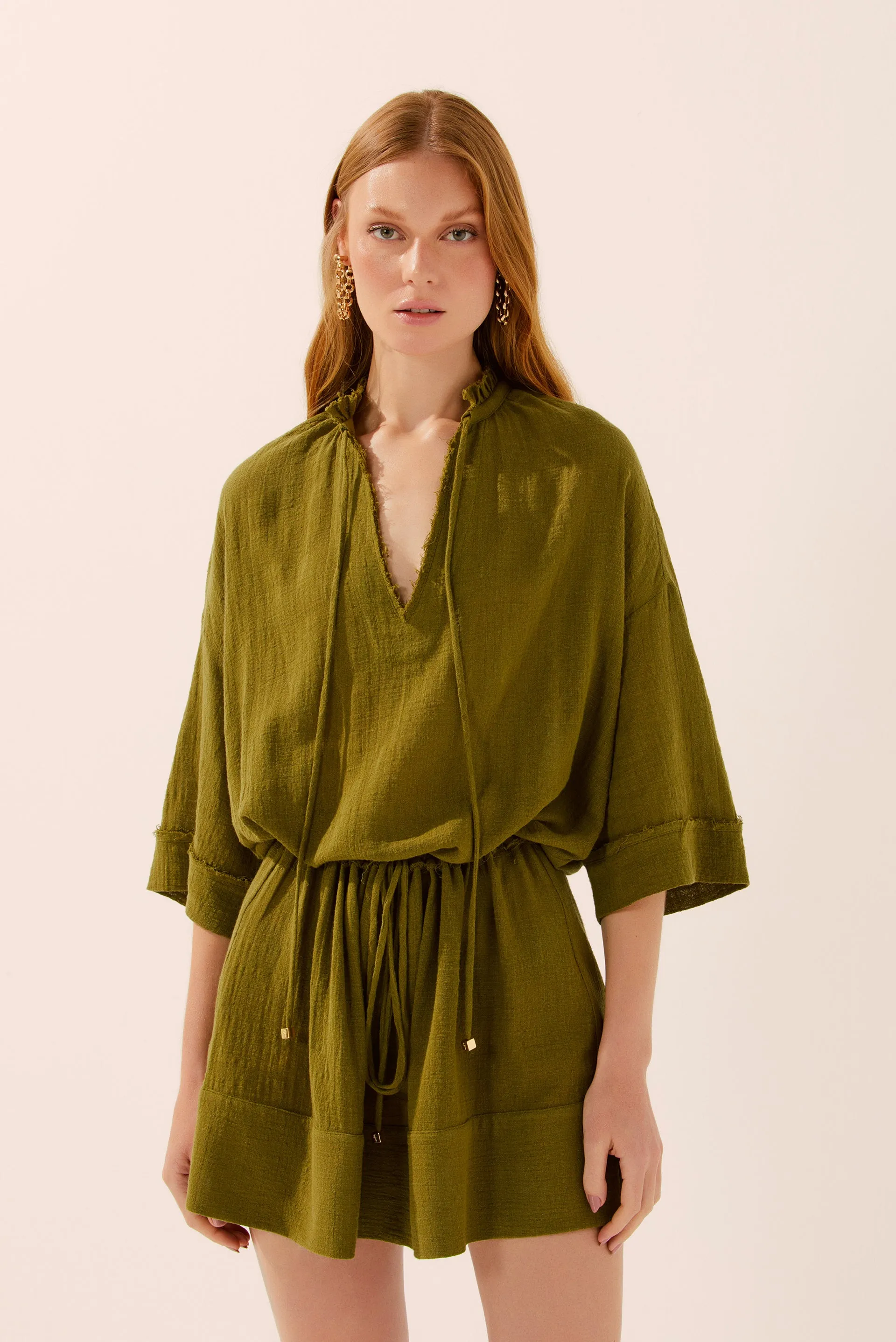 Fresh Foliage Short Dress E4444A1474