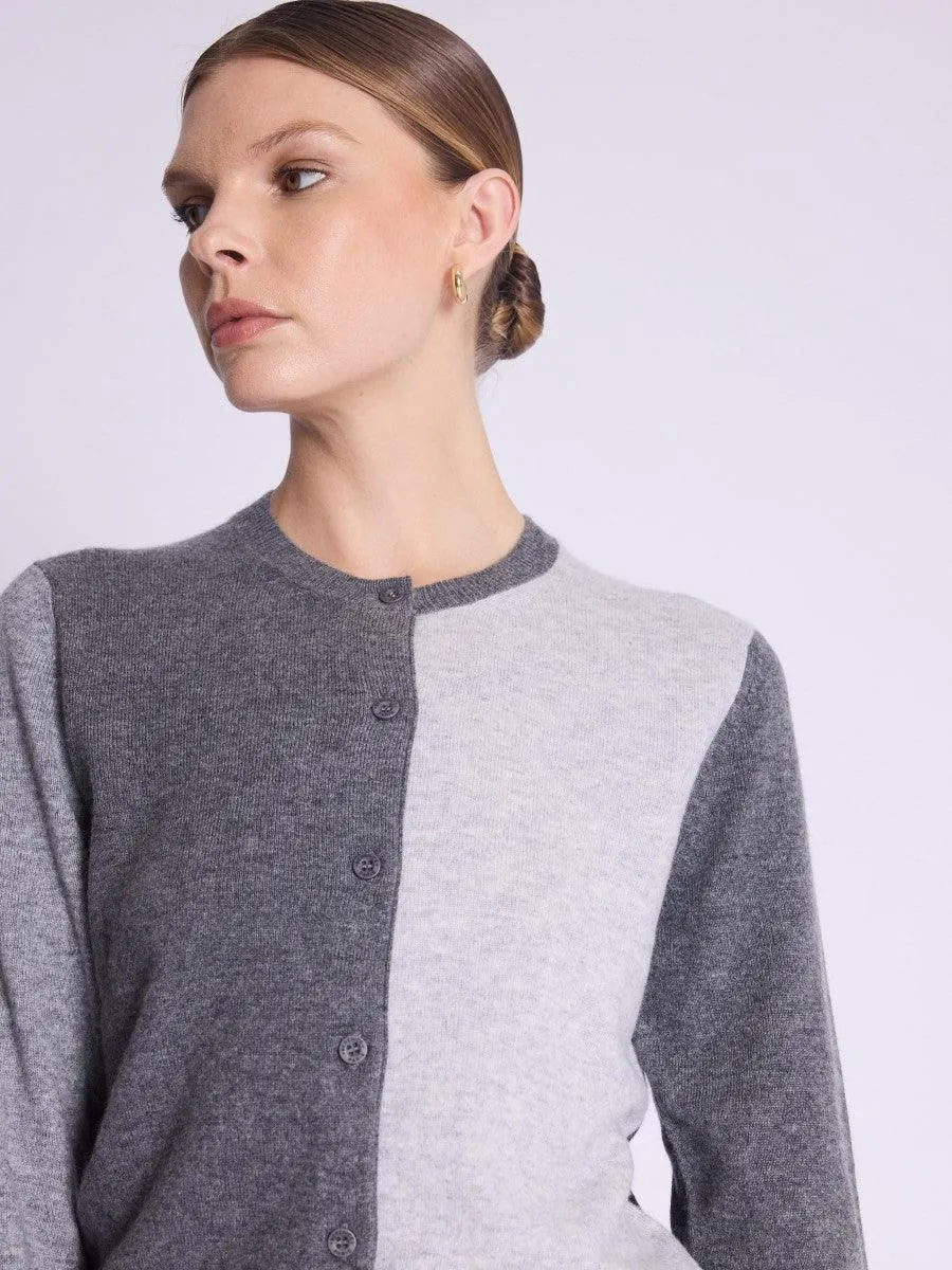 Gabriel Two-Tone Grey Cardigan Sweater