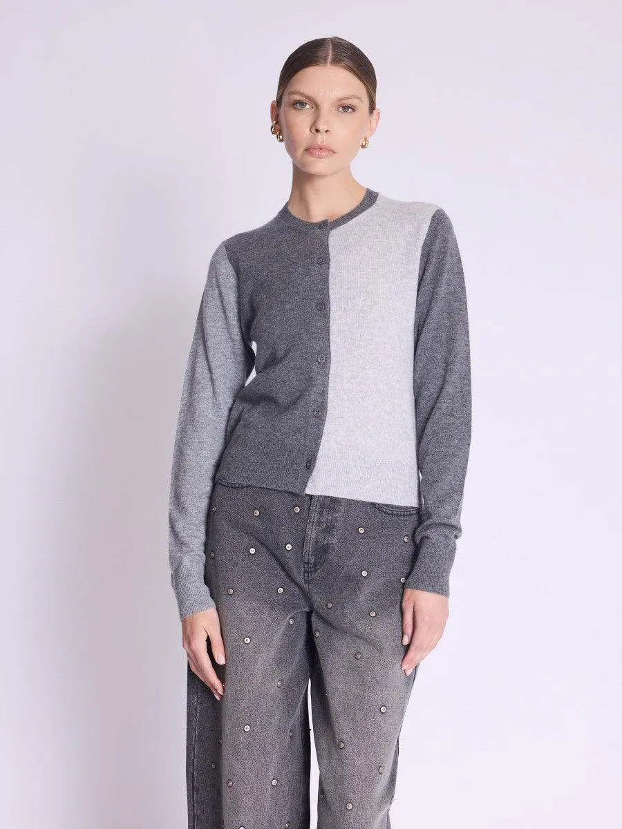 Gabriel Two-Tone Grey Cardigan Sweater