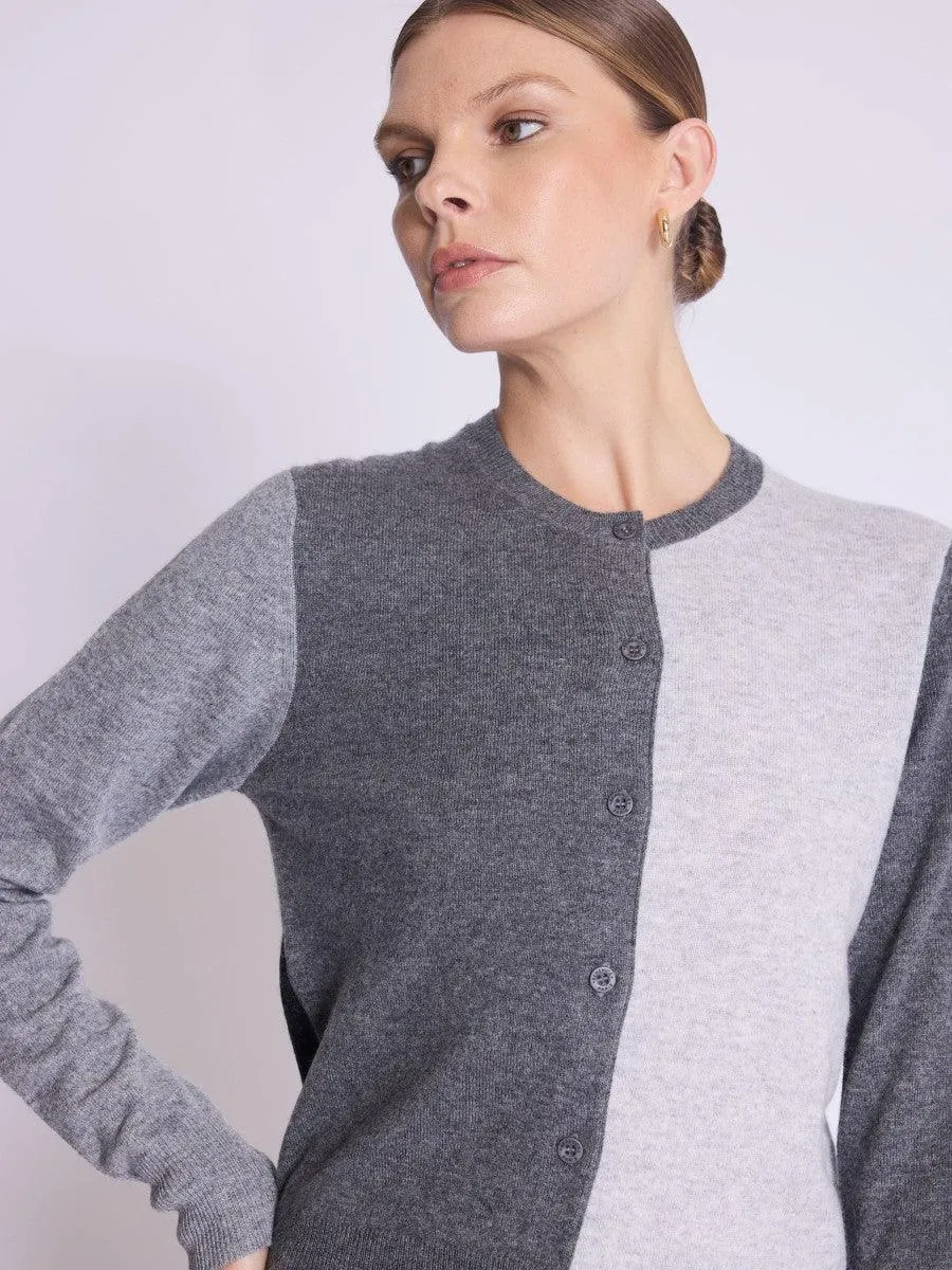 Gabriel Two-Tone Grey Cardigan Sweater