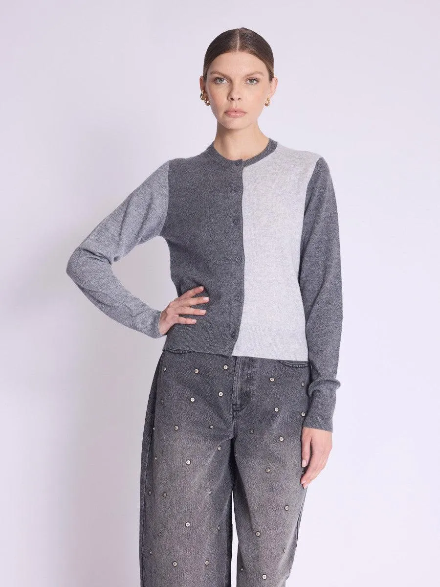 Gabriel Two-Tone Grey Cardigan Sweater