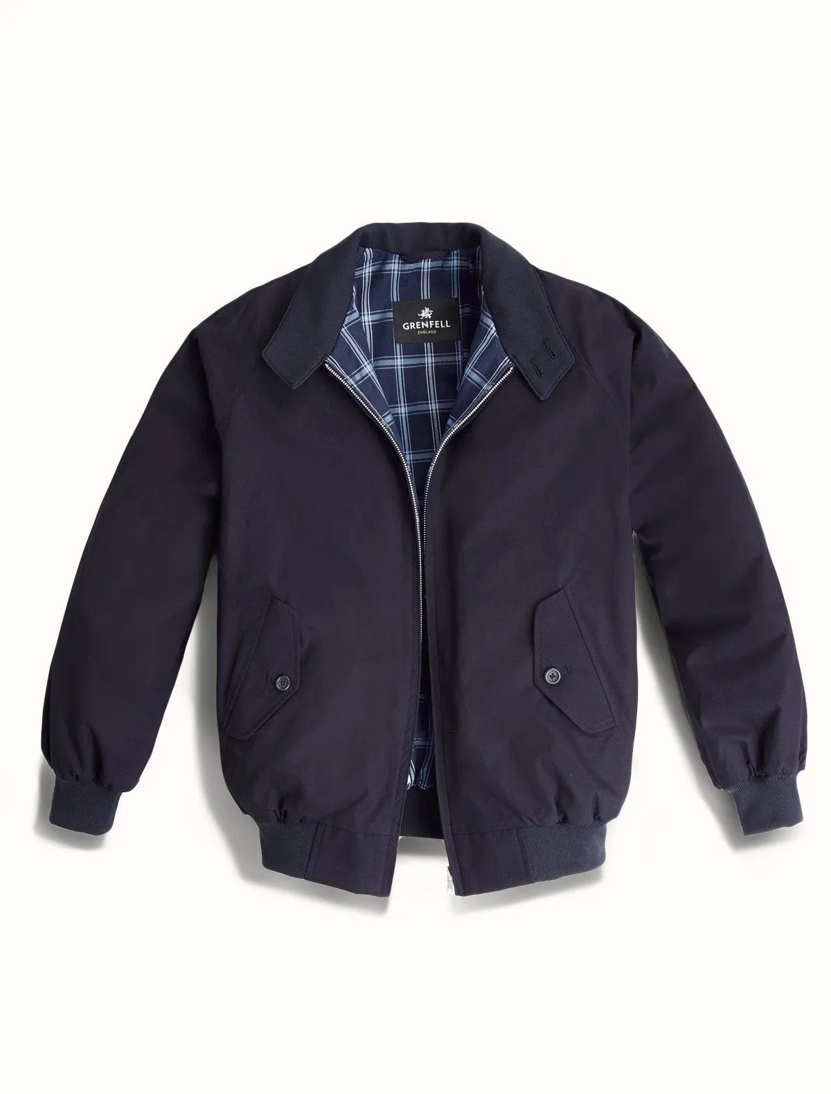 Harrington Peach Cotton in Navy