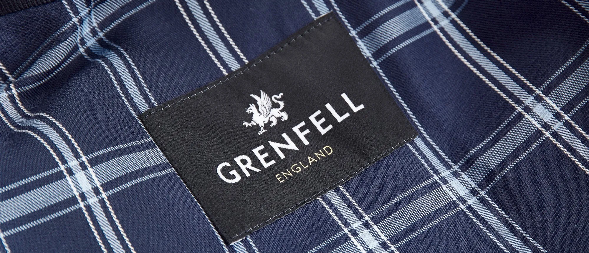 Harrington Peach Cotton in Navy