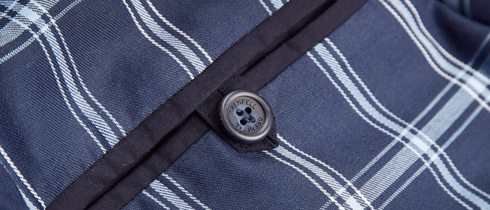 Harrington Peach Cotton in Navy