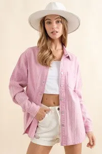 HIGH LUXURY EMBELLISHED SPARKLE STONE STRIPE BOYFRIEND DENIM JACKET