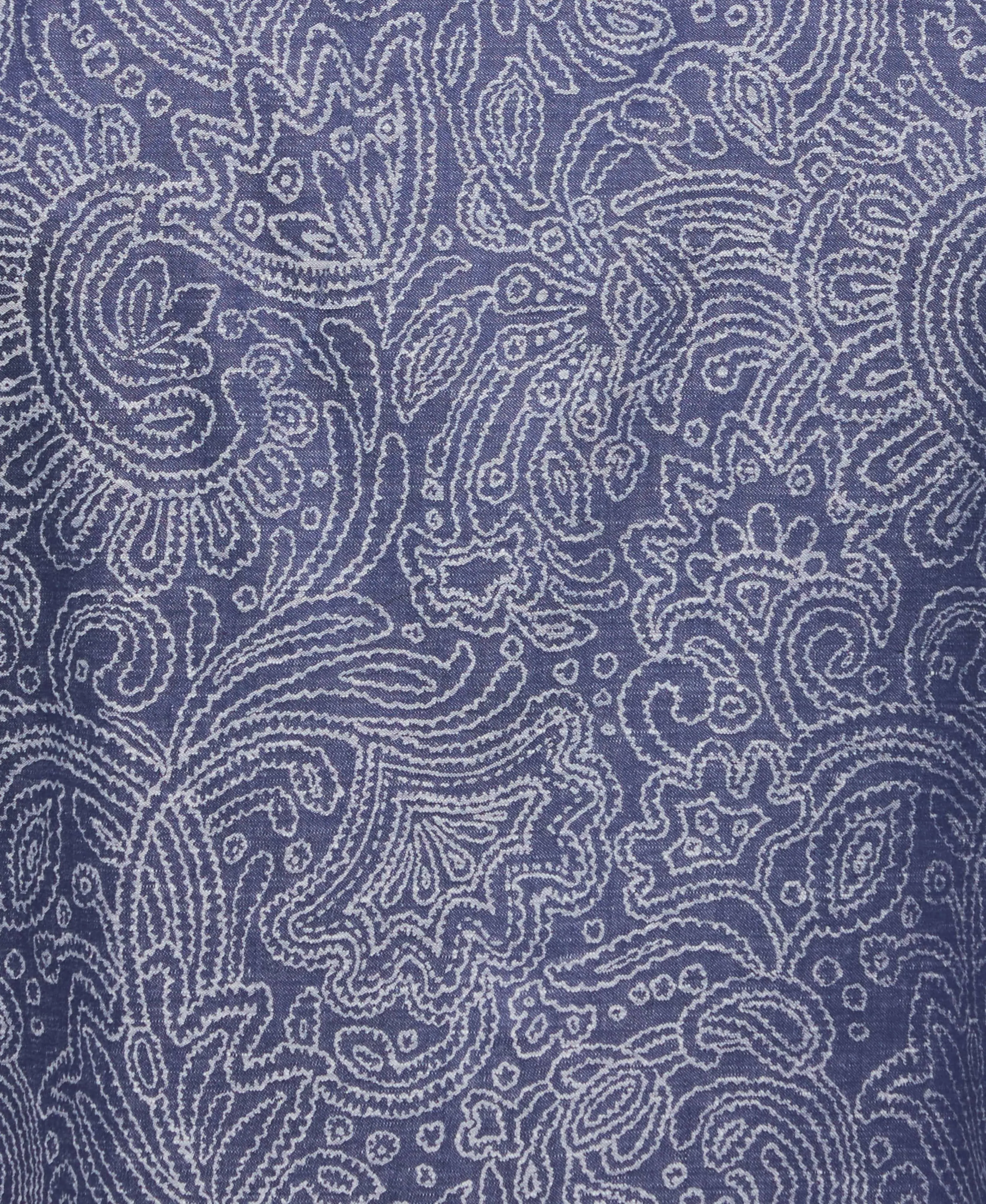 Jacquard Abstract Floral Paisley Print Shirt