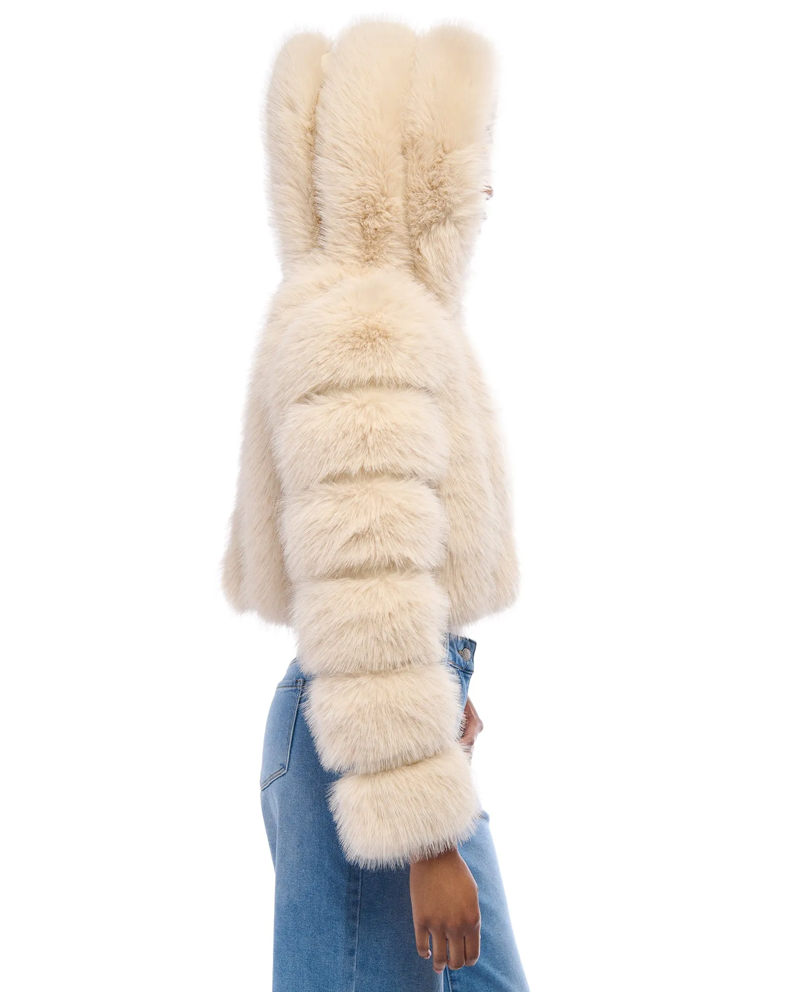 JOLENE-TAN FAUX FUR JACKET