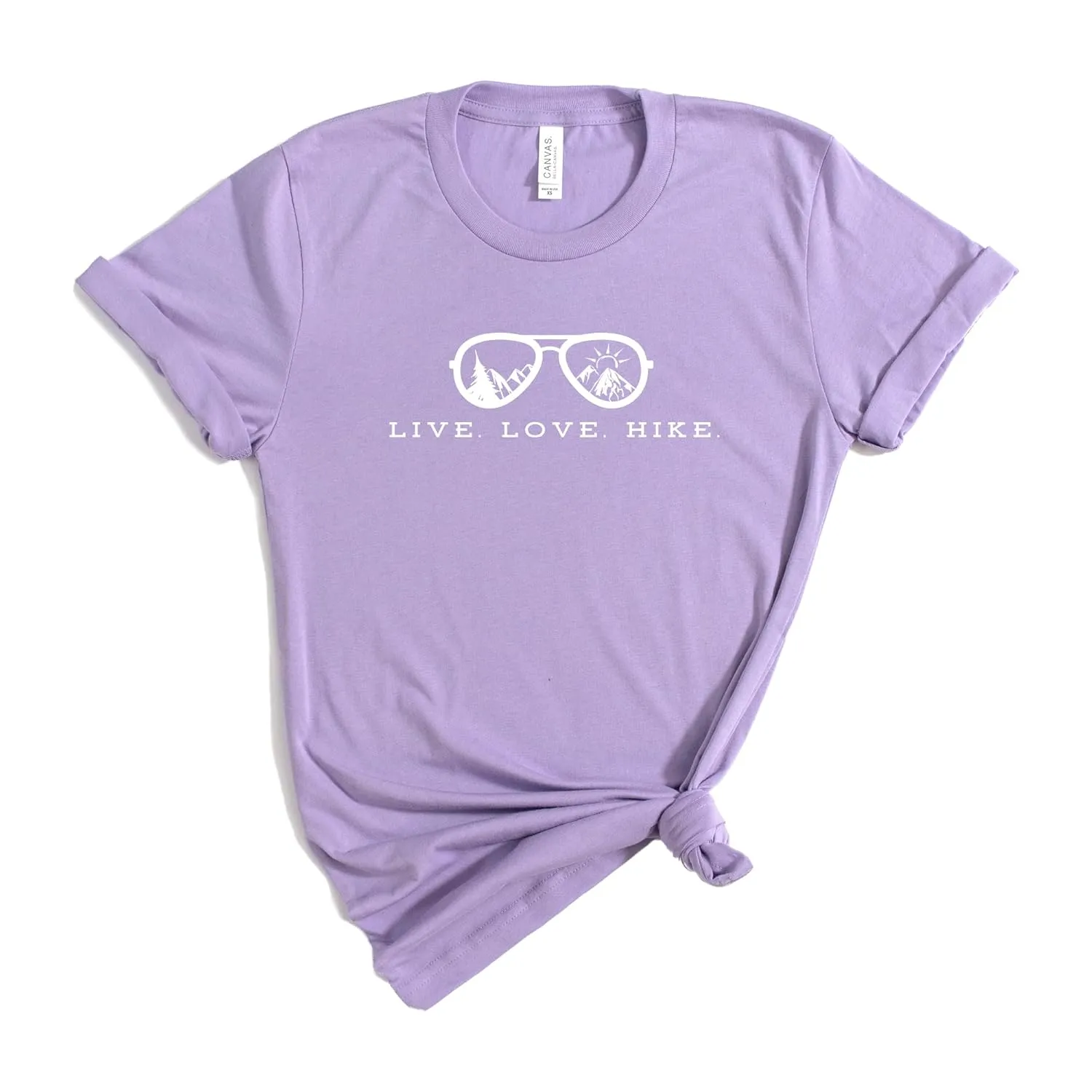 Live Love Hike Women's Nature Camping Mountain Hiking Lovers Shirt Adventure Wild Outdoor Graphic Tees Tops