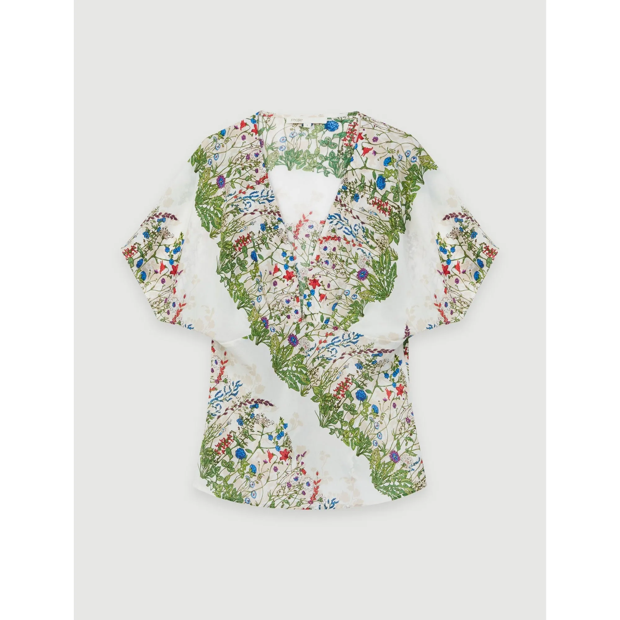 Liviere Top - Ecru / Green