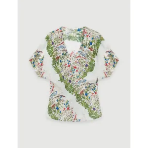 Liviere Top - Ecru / Green