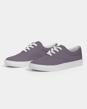 Medium Dark Purple Gray Men's Canvas Sneakers | Men's | Medium Dark Pale Pastel Purple Gray | C15M30Y0K60