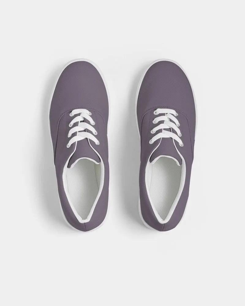 Medium Dark Purple Gray Men's Canvas Sneakers | Men's | Medium Dark Pale Pastel Purple Gray | C15M30Y0K60