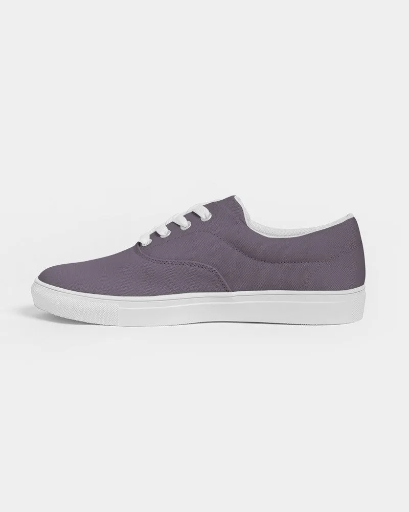 Medium Dark Purple Gray Men's Canvas Sneakers | Men's | Medium Dark Pale Pastel Purple Gray | C15M30Y0K60