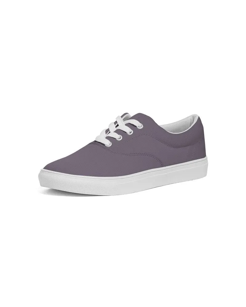 Medium Dark Purple Gray Men's Canvas Sneakers | Men's | Medium Dark Pale Pastel Purple Gray | C15M30Y0K60