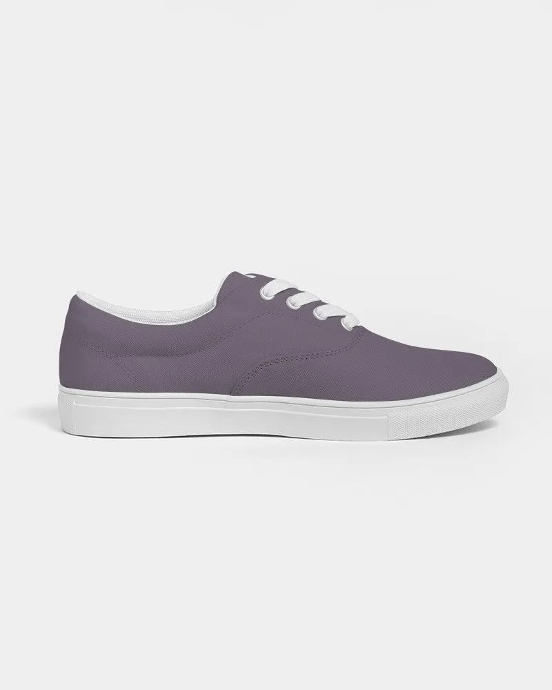 Medium Dark Purple Gray Men's Canvas Sneakers | Men's | Medium Dark Pale Pastel Purple Gray | C15M30Y0K60