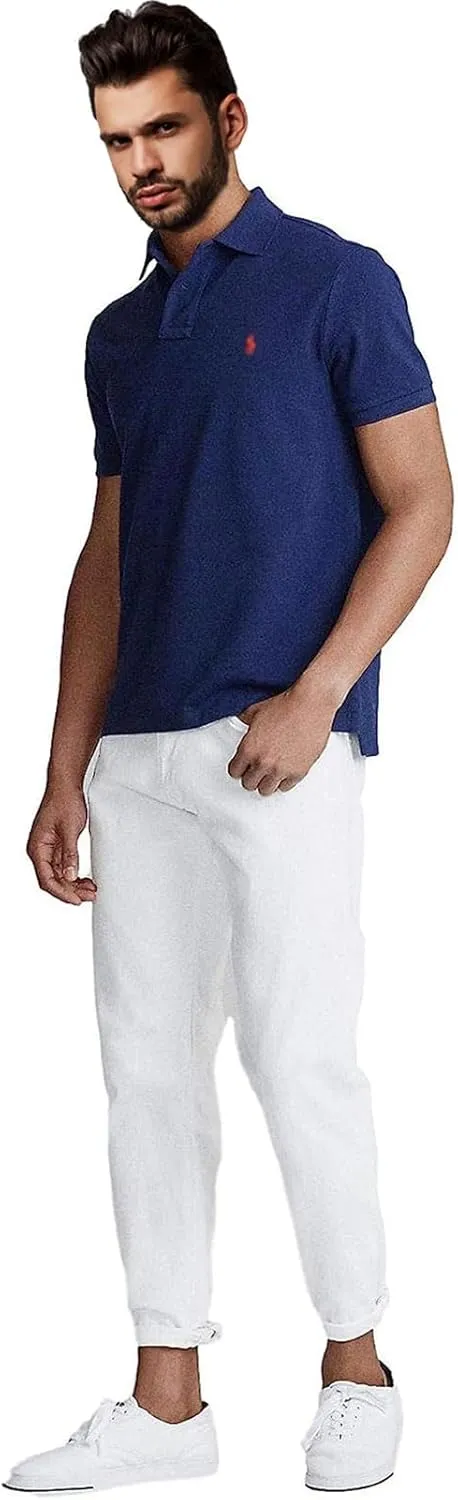 Men's Custom Slim Fit Polo Shirt Short Sleeve for Outdoor Golf Tennis Polo 2 Buttons Tops-Proudly of U.S Polo
