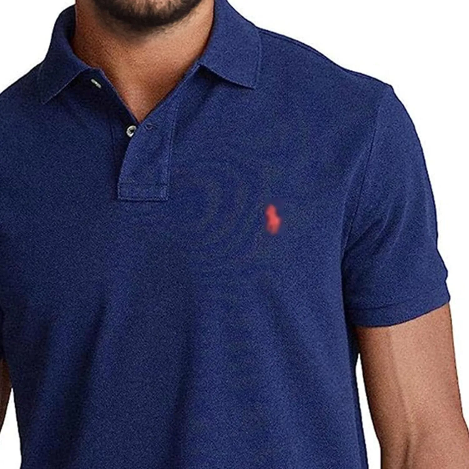 Men's Custom Slim Fit Polo Shirt Short Sleeve for Outdoor Golf Tennis Polo 2 Buttons Tops-Proudly of U.S Polo