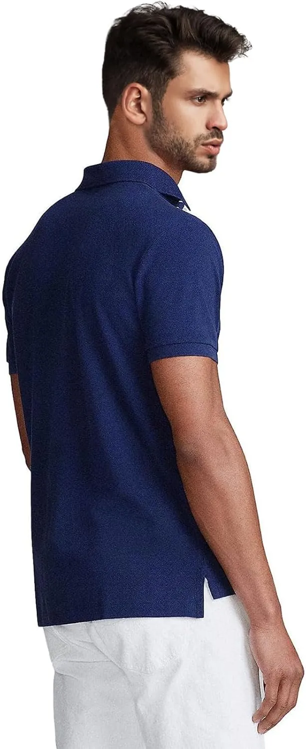Men's Custom Slim Fit Polo Shirt Short Sleeve for Outdoor Golf Tennis Polo 2 Buttons Tops-Proudly of U.S Polo