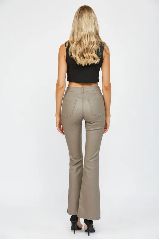 Mid Rise Ankle Flare Jeans