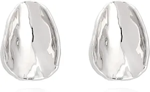 Milan Chiva 14K Gold Statement Stud Earrings for Women Trendy Gold Plated Dainty Geometric Dangle Jewelry