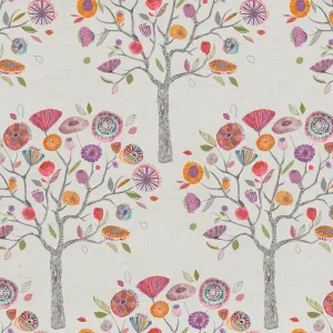 Moolyana Printed Linen Fabric (By The Metre) Autumn