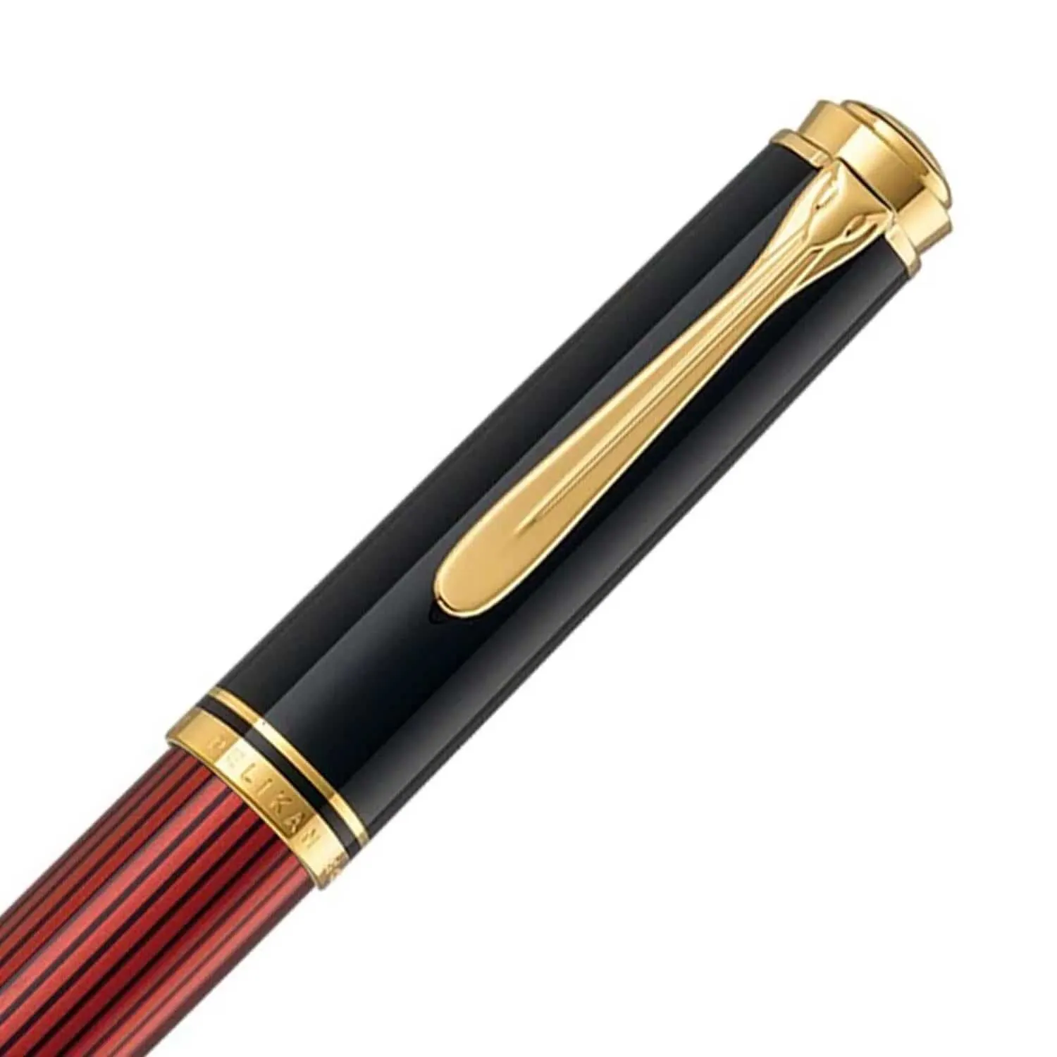 Pelikan M400 Fountain Pen - Black Red GT