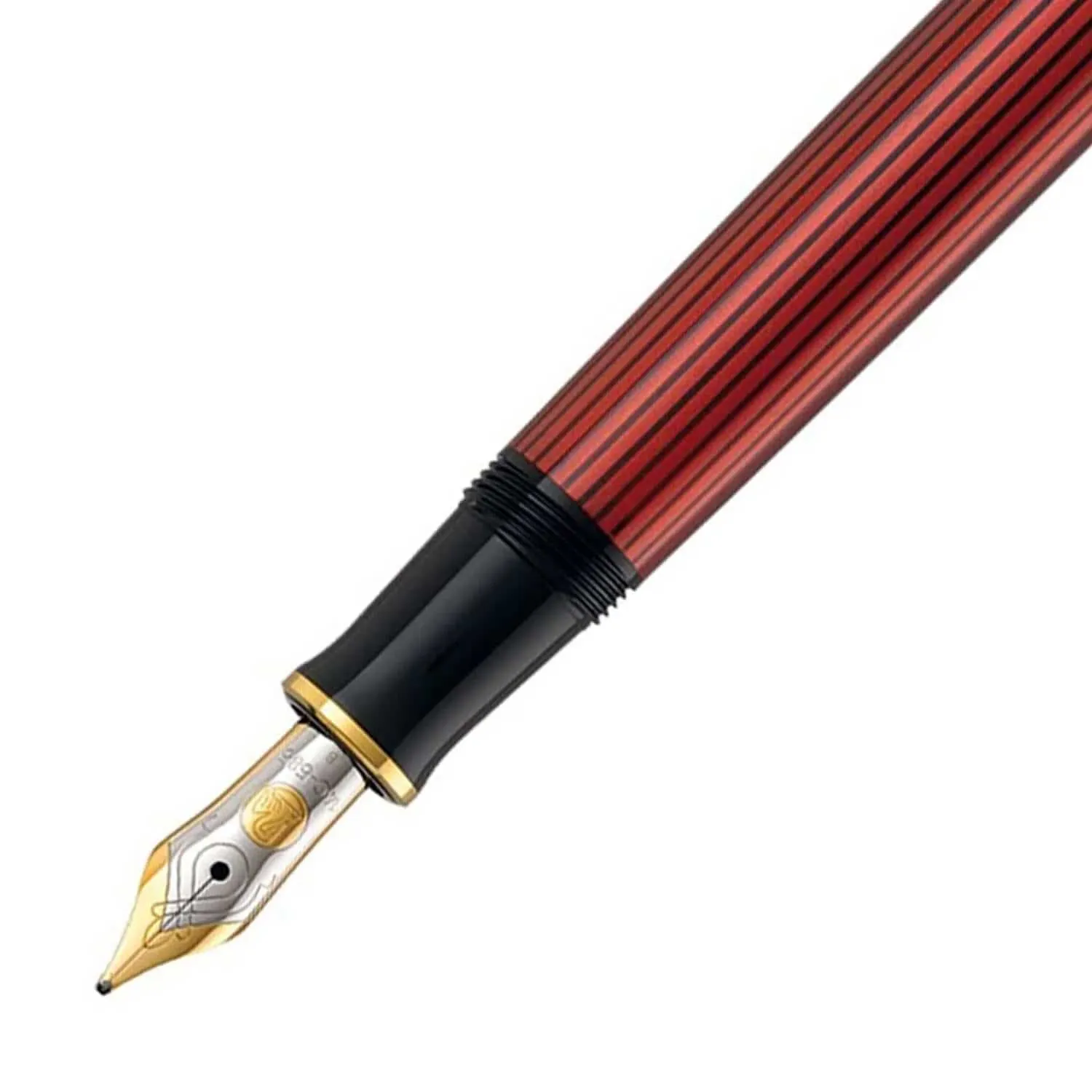 Pelikan M400 Fountain Pen - Black Red GT