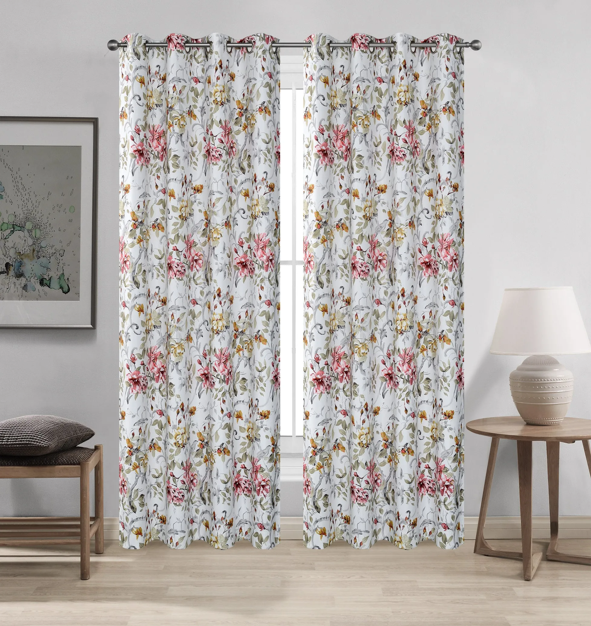 Printed Softweave Eyelet Curtains - ZXY3125