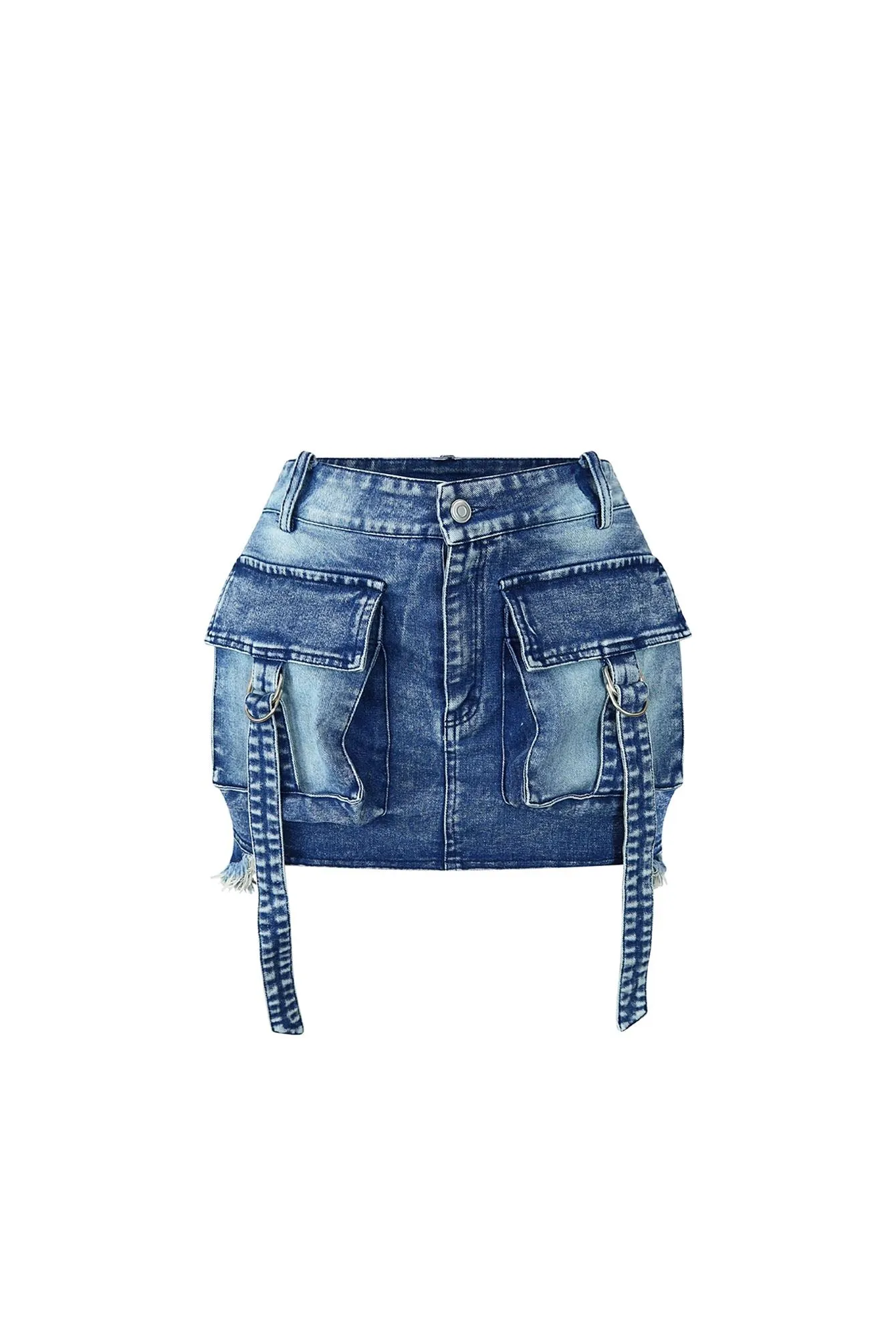 Problems Vintage Cargo Denim Skirt