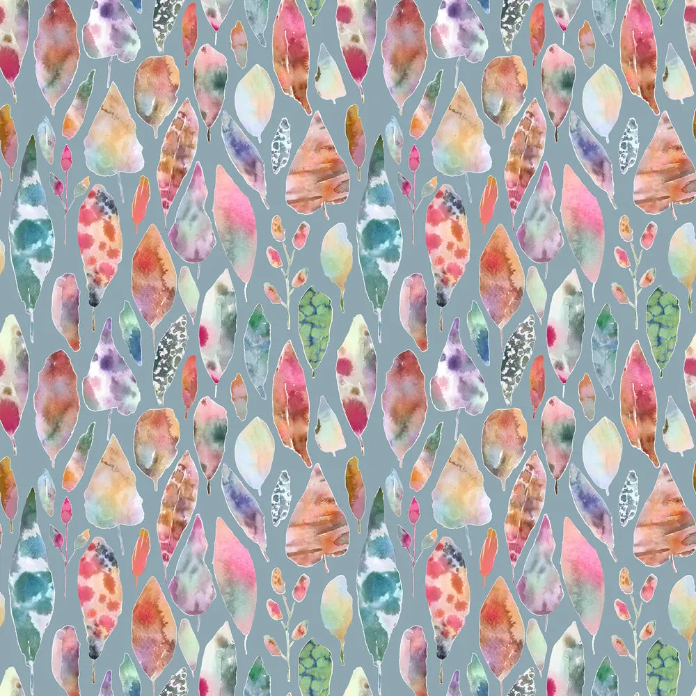 Rangi Printed Cotton Fabric (By The Metre) Robins Egg