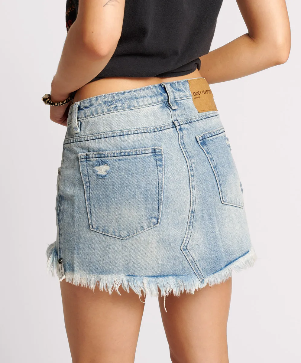 SALTY DOG JUNKYARD DENIM SKIRT