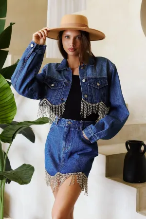 Scallop Rhinestone Jacket