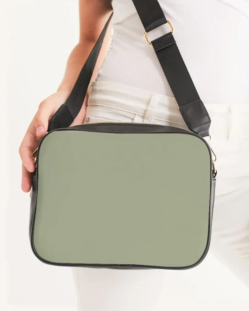 Shaded Pale Pastel Warm Green Gray Crossbody Bag | C8M0Y30K30