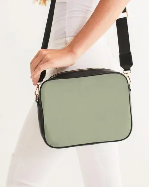 Shaded Pale Pastel Warm Green Gray Crossbody Bag | C8M0Y30K30