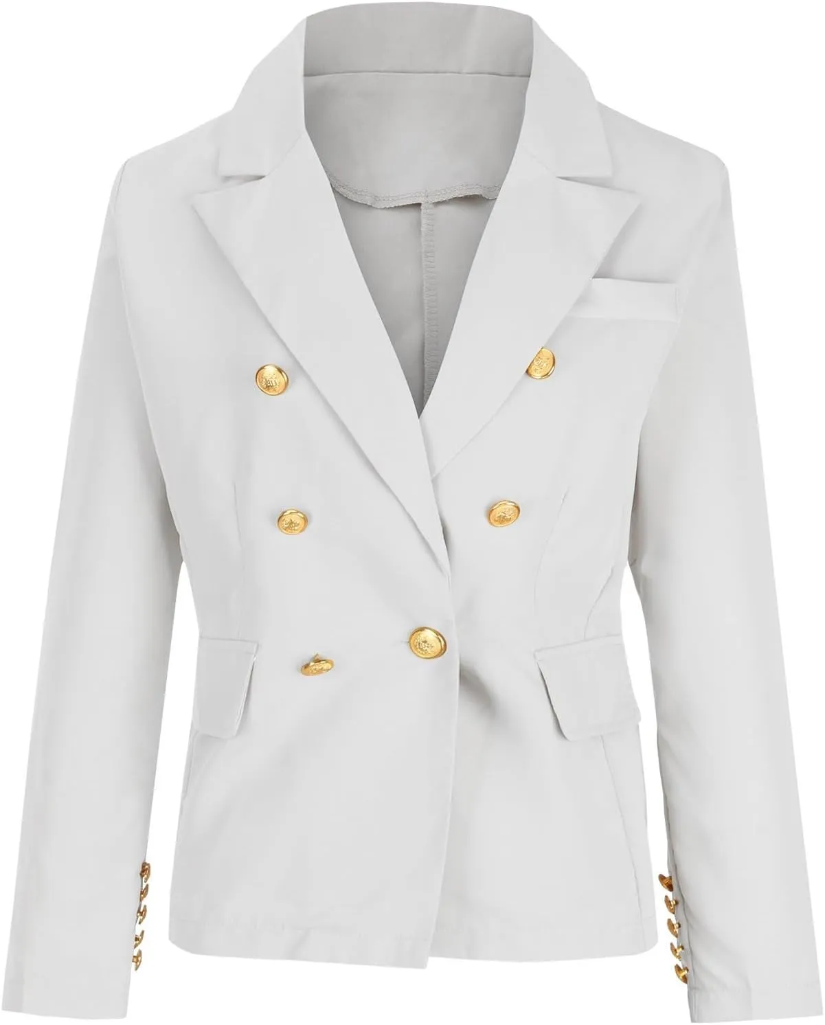 Womens Blazers Dressy Casual Long Sleeve Double Breasted Suit Jackets Classic Fitted Work Office Blazer Clothes