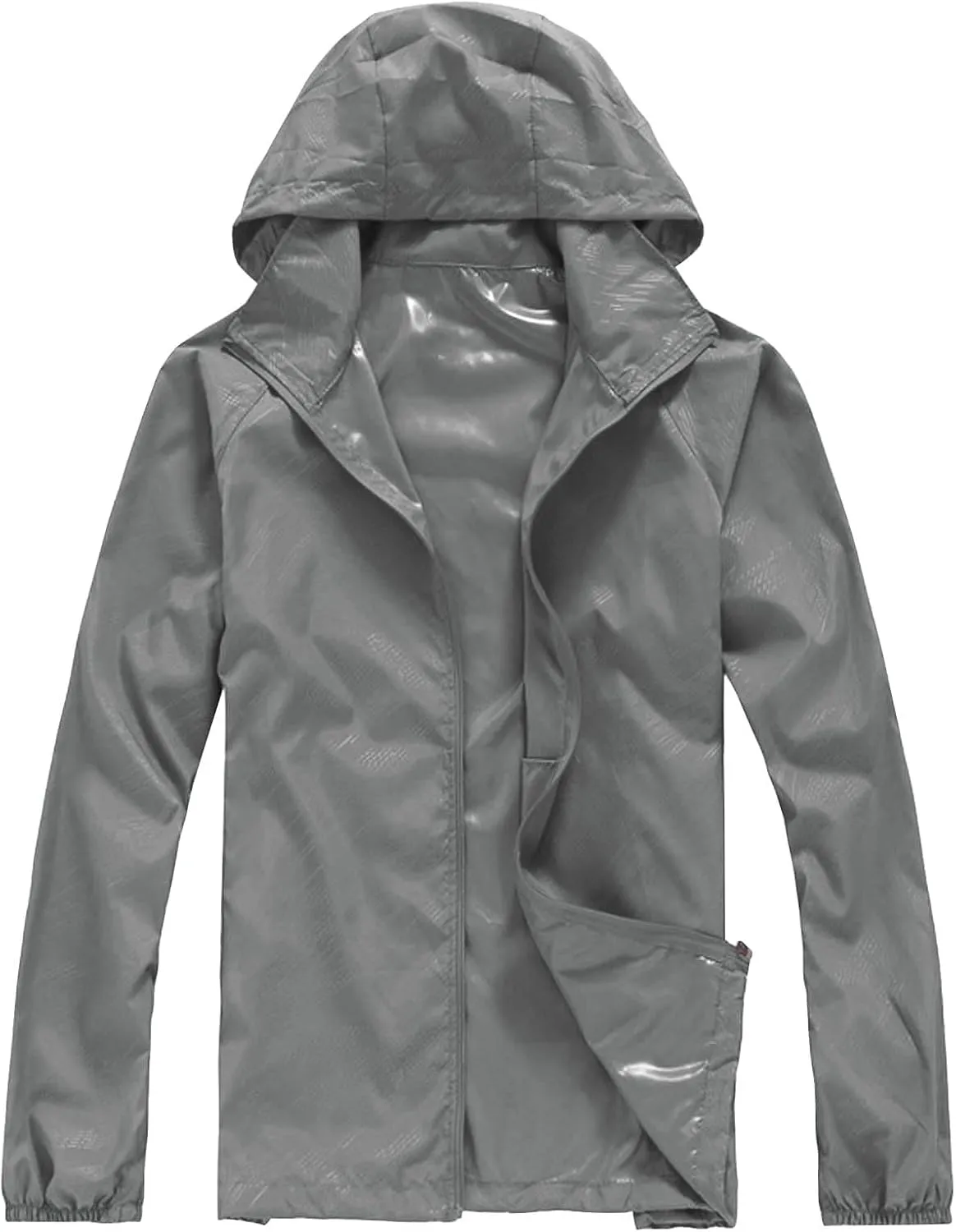 Women's Lightweight Rain Jacket Waterproof Packable Raincoat Sun Protection Hoodies Golf Hiking Travel Windbreaker