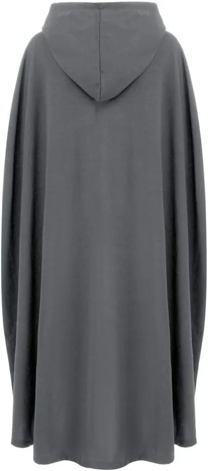 XUNRYAN Womens Cloak Wool Blend Cape Coat Hooded Cloak Maxi Long Cardigans Open Front Poncho Outwear Halloween Costume