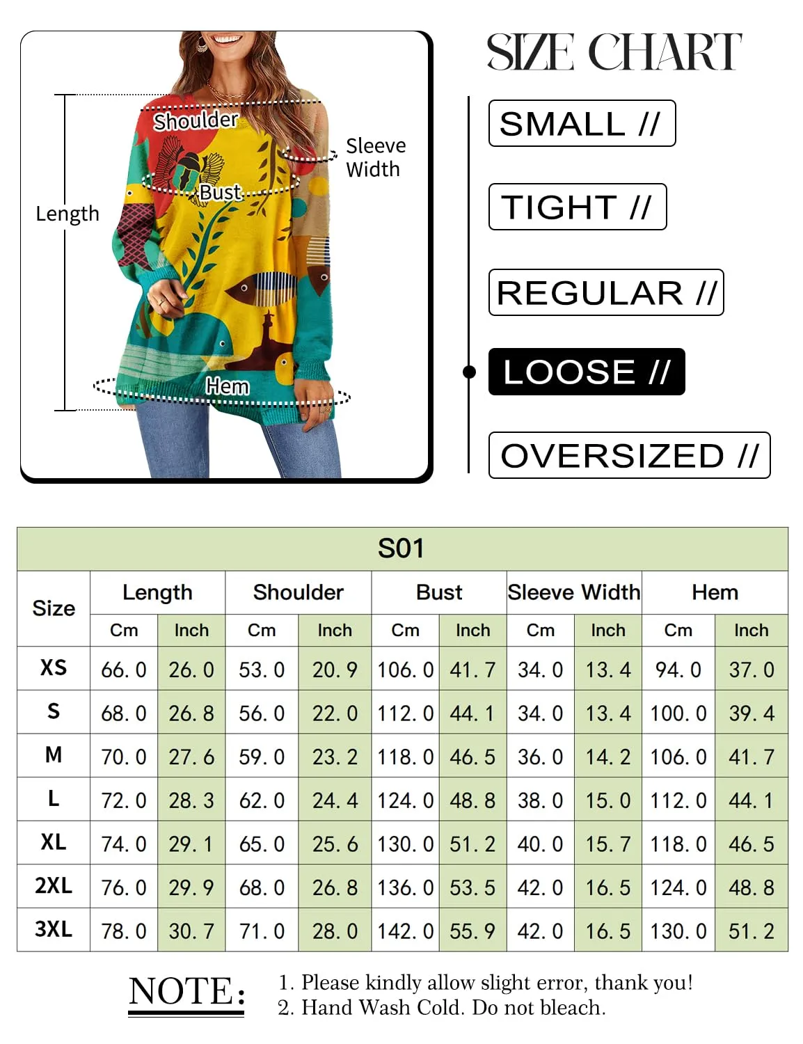 YESNO Women Christmas Sweater Graphic Printed Oversized Pullover Sweaters Casual Loose Knit Tops L S01 CR19